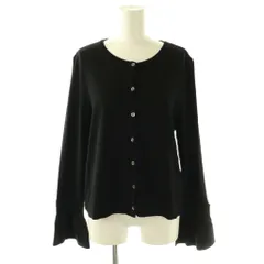 フォクシー FOXEY 36836 カフ切替ニットカーディガン 長袖 42 ブラック /HK ■OS