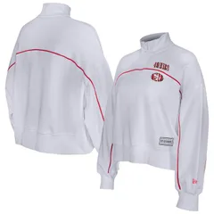 ニューエラ レディース トップス Tシャツ スウェット Womens New Era White San Francisco 49ers Functional Fandom QuarterZip Sweatshirt 49r White ホワイト