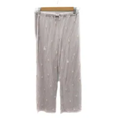 ジェラートピケ gelato pique ルームウェア ストレートパンツ イージーパンツ 七分丈 総柄 ONE グレー /YK21