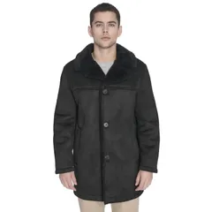 ドッカーズ メンズ アウター ジャケット・ブルゾン コート Mens Dockers Faux Shearling Rancher Coat Black ブラックのサムネイル