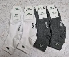 10足 ラコステ 靴下 白/グレー