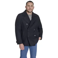 ドッカーズ メンズ アウター ジャケット・ブルゾン ウール コート Mens Dockers DoubleBreasted Wool Blend Peacoat Navy ネイビーのサムネイル
