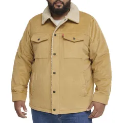 リーバイス メンズ アウター ジャケット・ブルゾン コーデュロイ トール Big Tallevis Corduroy Sherpa Jacket Sand サンド