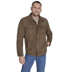 ドッカーズ メンズ アウター ジャケット・ブルゾン スエード Mens Dockersuede Shacket Chocolate Chip チョコレートのサムネイル
