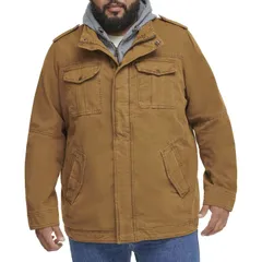 リーバイス メンズ アウター ジャケット・ブルゾン トール コットン Big Tallevis Cotton Sherpa Trucker Jacket Brown ブラウン