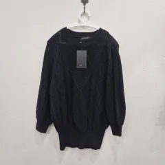 ケーブル 季節の変わり目 ニット ブラック