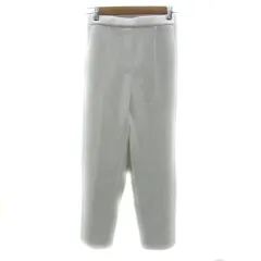 エムドット em. スラックスパンツ アンクル丈 無地 S 白 ホワイト /YS36