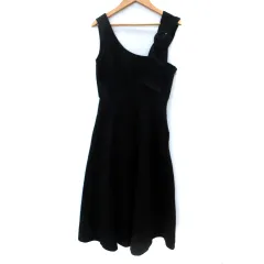 ジルスチュアート JILL STUART ジャンパースカート ワンピース ロング丈 0 小さいサイズ 黒 ブラック /SM10