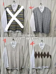 ユニセックスニットベスト 8種 クローゼット整理中