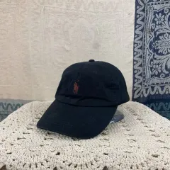 POLO RALPH LAUREN Classic Black Pony Cotton Chino Ball Cap