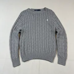 XL) ポロ ラルフローレン ケーブル編み ケーブル編み ラウンドネック ニット 新モデル QRタグ
