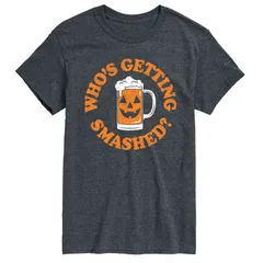 アニメキャラクター メンズ トップス Tシャツ グラフィック Licensed Character Mens Whos Getting Smashed Pumpkin Graphic Tee Heather Charcoal チャコール