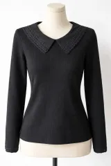 レイ カラー ブラック ニット 身幅 46 新品