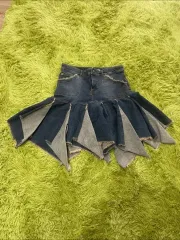 パッチワーク デニム ミニスカート デニムスカート ヴィンテージスカート