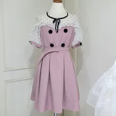 販売/リズリサ（LIZ LISA）クラシック日本 ヴィンテージ）ハートリボン ピンク量産型地雷系st ロマンティック ONE PIECE