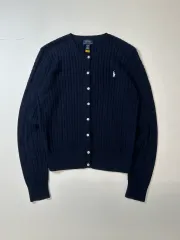 ポロ ラルフローレン ケーブル カーディガン ネイビー
