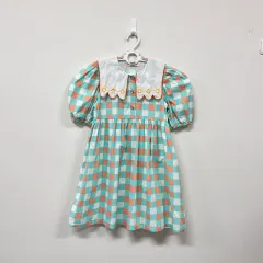 130 CHECK KARA（カラ）刺繍 女の子 ONE PIECE