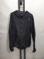 スパイダー ウィンドブレーカー 軽量 ジャケット ブラック m