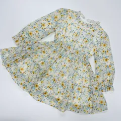 100 新品 女の子 シフォン ONE PIECE