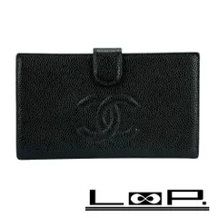 シャネル ■美品■ がま口 長財布 二つ折り ウォレット キャビアスキン ブラック 箱 【429835】5