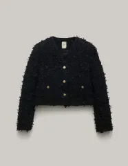 샵엠 emily エミリー ツイード ジャケット ブラック Sサイズ (新品)