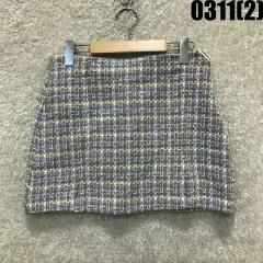 ZARA ツイード ミニ スカート チェックパターン m