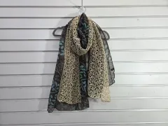 フラワーメッシュバイカラー ロングスカーフ／宝探し天使