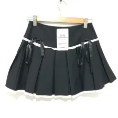 バレエ コア ゴシック リー リボン プリーツ スカート S_S0483