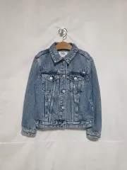 ザラ インディゴ ダメージ デニム ジャケット キッズ 8歳 0318