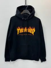THRASHER(スラッシャー) フレイムロゴ フーディー M