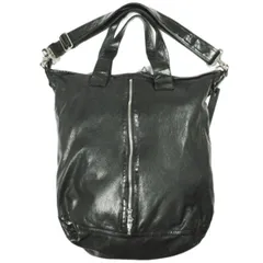 ISAMU KATAYAMA BACKLASH イサムカタヤマバックラッシュ 日本製 2WAY ZIP BAG / ITALY SHOULDER OBJECT DYED イタリーショルダー製品染め ショルダーバッグ 243-06 BLACK トート カバンのサムネイル