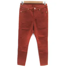 ナノ&コー nano&co ナノユニバース テーパードパンツ ロング丈 36 S オレンジブラウン /SM8