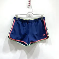 アディダス レディース スポーツ ウエストゴム ハーフパンツ ネイビー M ヴィンテージ