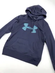 UNDER ARMOUR アンダーアーマー 長袖 プルオーバー パーカー sizeMD/紺 ◆■メンズ