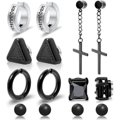 【新品】 【6ペアセット】フェイクピアス 磁石ピアス マグネットピアス マグネットピアス メンズ レディース イヤリング 金属アレルギー対応 3mm 5mm フェイク スタッドピアス 1