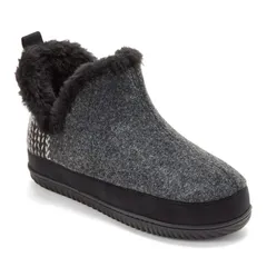 ディアフォームズ レディース シューズ サンダル ブーツ Dearfoams Felted And Plaid Womens Boot Slippers Black ブラック