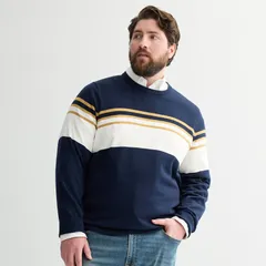 ソノマ メンズ アウター ニット・セーター クルーネック トール ジャージー Big Tall Sonoma Goods For Life Jersey Crewneck Sweater Navy Sのサムネイル