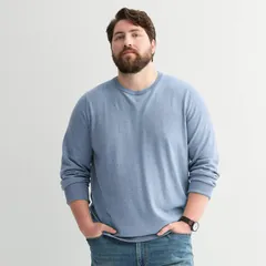 ソノマ メンズ アウター ニット・セーター クルーネック トール ジャージー Big Tall Sonoma Goods For Life Jersey Crewneck Sweater Lightのサムネイル