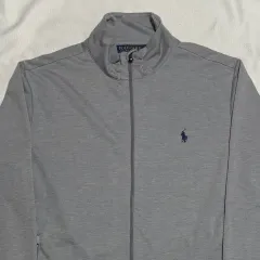 S ポロラルフローレン グレー ナイロン ジップアップ