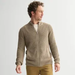 ソノマ メンズ アウター ニット・セーター Mensonoma Goods For Life FullZip Sweater Brown Heather ヘザーのサムネイル