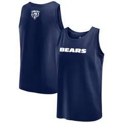 【送料無料】 ファナティクス メンズ Tシャツ トップス Mens Fanatics Navy Chicago Bears Elements Tank Top Brs Navy