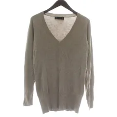 ザラ ZARA ニット セーター 長袖 Vネック プルオーバー S ベージュ /XZ ■GY58