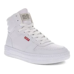 リーバイス レディース シューズ スニーカー Levis Drive Womens HighTop Shoes White Mono ホワイトのサムネイル