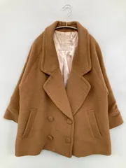 E hyphen world gallery イーハイフンワールドギャラリー ピーコート F ブラウン 無地 ミドル丈 フードなし