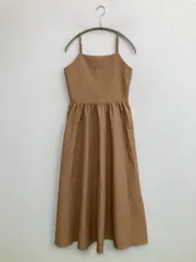 fifth フィフス ワンピース ブラウン 無地 袖なし ロング・マキシ丈 フレア