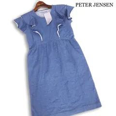 未使用★PETER JENSEN for RAY BEAMS レイ ビームス 半袖 フリル インディゴ スウェット ワンピース Sz.S レディースのサムネイル