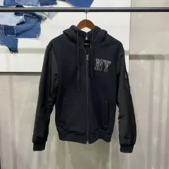 (95) MLB ニューヨーク・ヤンキース ストリート カジュアル 刺繍 起毛 フードジップアップ ジャケット