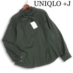 【新品 未使用】 UNIQLO +J ユニクロ × ジルサンダー EFC 長袖 ボウタイ シャツ ブラウス Sz.XL レディース 大きいサイズ