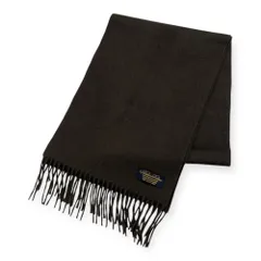 Brooks Brothers ブルックスブラザーズ ピュア カシミヤ100% フリンジ マフラー /スコットランド製/ダークカーキブラウン系のサムネイル