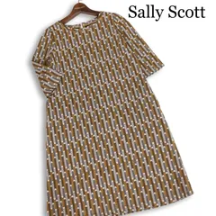 Sally Scott サリースコット 春夏★ えんぴつ ダブル ジャガード ワンピース 日本製 Sz.M レディースのサムネイル